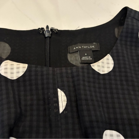 Ann Taylor Black and White Polka Dot Blouse - Picture 9 of 9